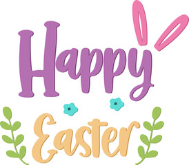 Illustrative Handwritten Happy Easter Typography