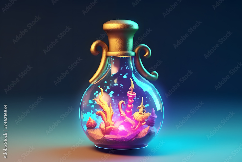 Canvas Prints 3d witch Shapeshifters Serum Potion