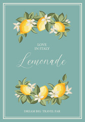Italian Lemon Poster. Citrus Wall Art. - 746216972