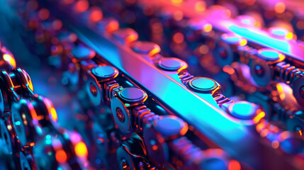 Image of the chain lubrication mechanism ensuring proper lubrication for extended use and longer lifespan.