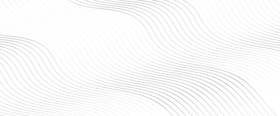 Vector light white linear abstract curved wavy pattern for Transparent background. - obrazy, fototapety, plakaty