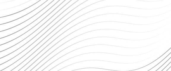 Fototapeta premium Vector light white linear abstract curved wavy pattern for Transparent background.