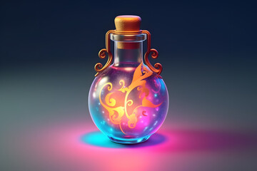 3d witch Potion of Levitation Potion