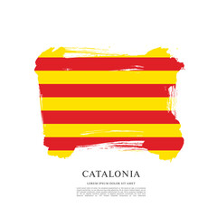 Obraz premium Flag of Catalonia vector illustration