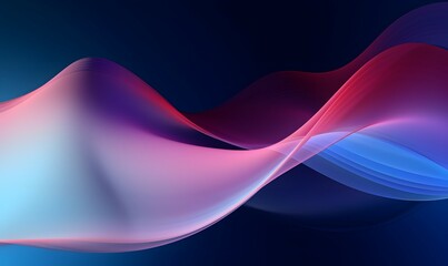 A purple and blue wave with a black background, Abstract 3d wave background for business technology wallpaper generative ai
