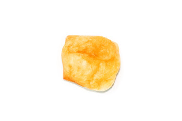 National Kazakh pastry baursak isolated on white background. Traditional cuisine of ancient nomads. Festive dish for Nauryz.
