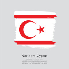 Flag of Northern Cyprus vector illustration