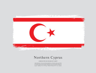 Flag of Northern Cyprus vector illustration