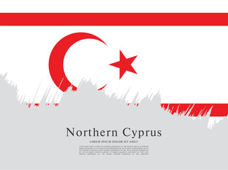 Flag of Northern Cyprus vector illustration