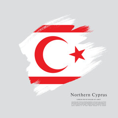 Flag of Northern Cyprus vector illustration