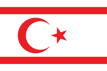 Flag of Northern Cyprus vector illustration