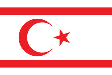 Flag of Northern Cyprus vector illustration