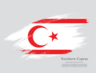 Flag of Northern Cyprus vector illustration