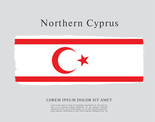 Flag of Northern Cyprus vector illustration