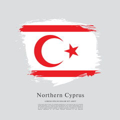 Flag of Northern Cyprus vector illustration