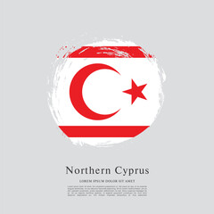 Flag of Northern Cyprus vector illustration