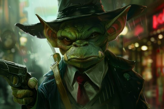Imagine a world where goblins are the foot soldiers of criminal organizations like the Mafia, Yakuza, and Triad, adding an extra layer of grotesque intrigue