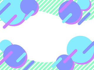 幾何学模様の背景　円形波枠線あり　寒色（Affinity Designer版）
