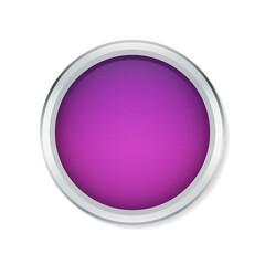 Purple glossy badge or button on white background