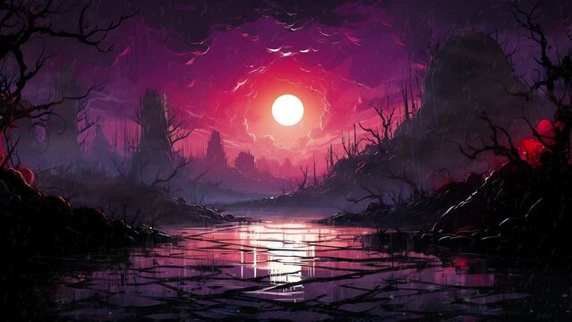 Twitch Streamer Background of a threatening magical environment