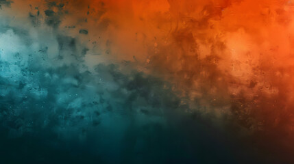 Teal orange black color gradient background grainy texture effect poster banner landing page...