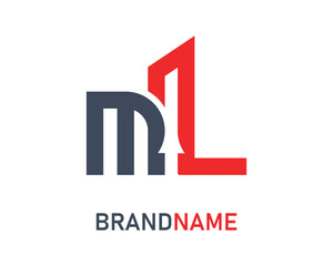 Letter ml logo design template