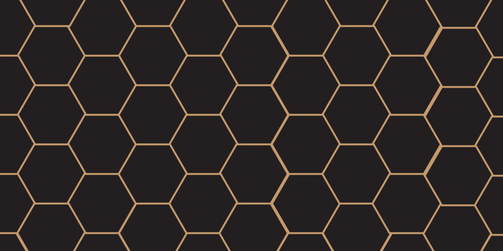 Abstract 3d background. Abstract black background with hexagons. Abstract hexagon polygonal pattern background vector. seamless bright white abstract honeycomb background. © MOHART PARK