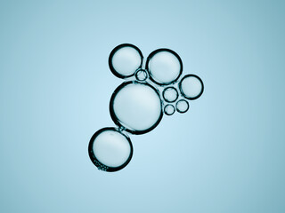 Macro close up of soap bubbles look like scientific image of cell and cell membrane