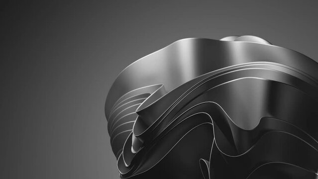 Elegance in Monochrome: A Sculptural Metallic Vase