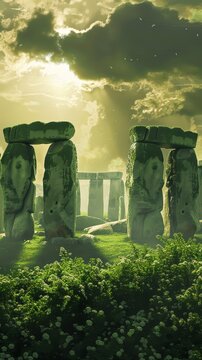 Stonehenge replicas made from plastic, failing to capture the ancient mystique and spiritual significance