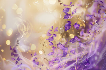 Background floral flora flower purle waves, The calming rhythms regard mental and emotional health