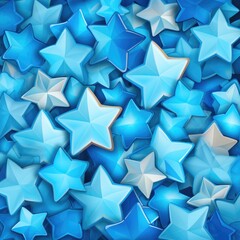Blue and white stars on dark background