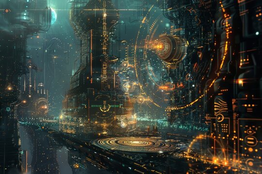 The AI's artistic interpretation of random Persian Empire, hieroglyphics, sci-fi, space travel, and time travel failed
