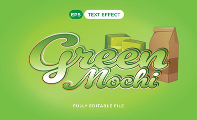 3d text Green Mochi Editable text effect