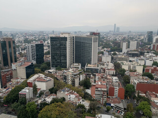 Aerial images of the southern zone in Coyoacán in Mexico City