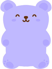 colorful Jelly bear illustration