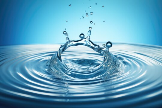 Splash of water drop on water surface
