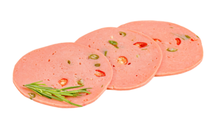 bologna sliced isolated