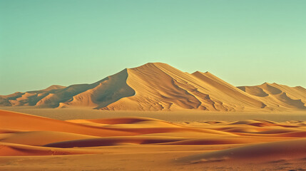 Fototapeta na wymiar Serene deserts, early morning, soft natural light, tranquil mood