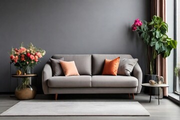 modern living room with sofa
