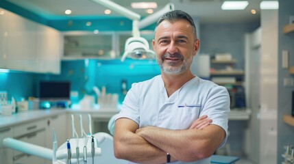 Obraz premium Happy Male Dentist with a Smile