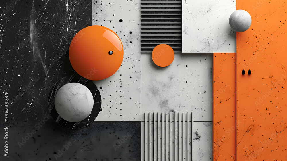 Aufkleber visual interplay between contrasting elements