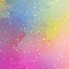 art festive multicolor background with confetti and copy space