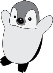 Cartoon penguin PNG Cutout Background