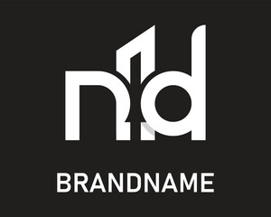 Letter nd logo design template