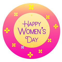 Happy Women's Day elegant lettering banner. Invitations for the International Women's Day, March 8 with calligraphic text and pink heart on line.March 8, 
