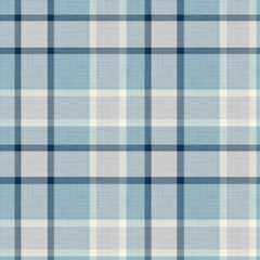 Seamless textured light grey-blue checkered pattern. Classic tartan. - 746240149