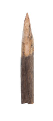 wooden sharp stake isolated on white background