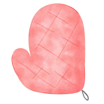 heat resistant gloves, transparency illustration.