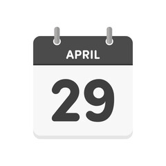 4月29日･April 29.の日めくりカレンダーのアイコン - 4/29や昭和の日（日本の祝日）のイメージ素材